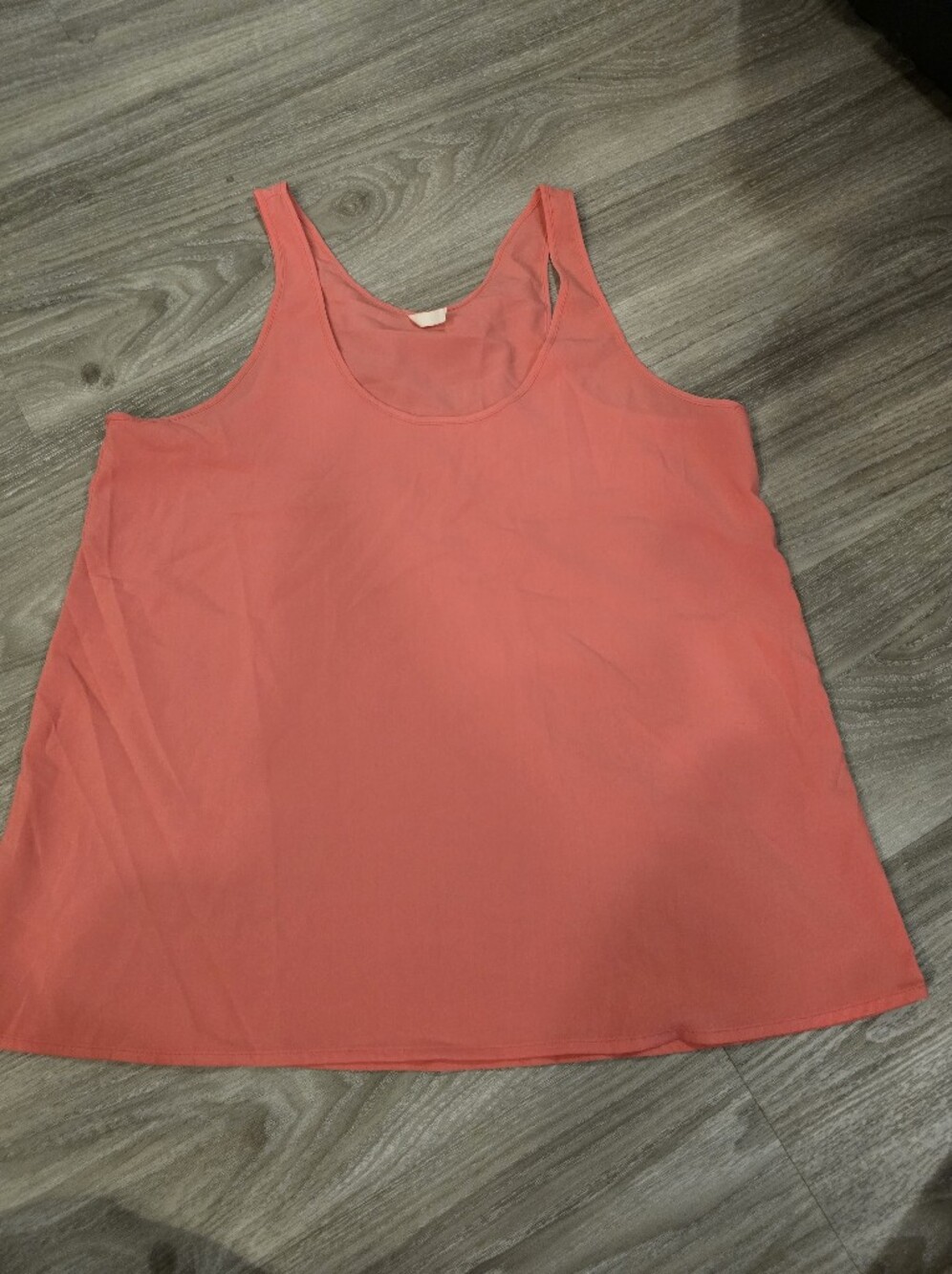 Frenchi Coral Scoop Neck Tank Top